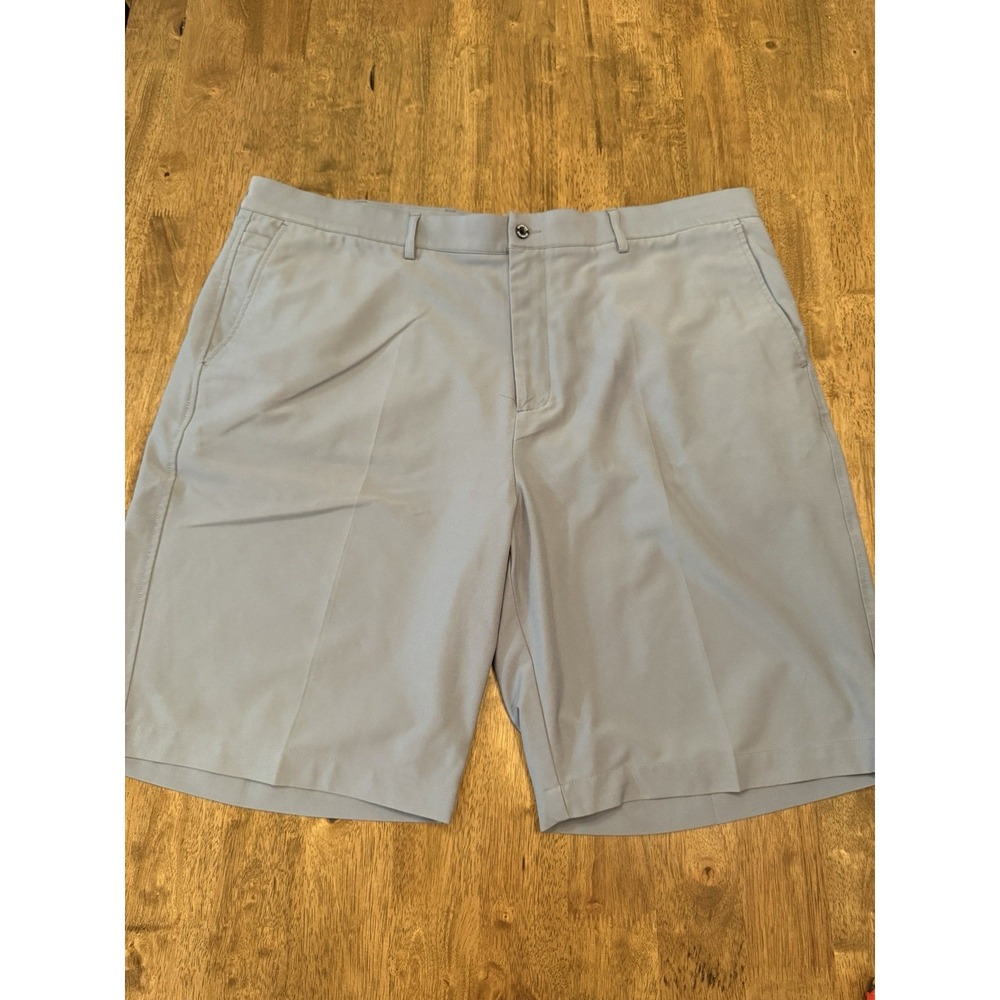 Dunning Golf Shorts Mens 40 Gray Blue Player Fit Woven Stretch Performance 4-Way